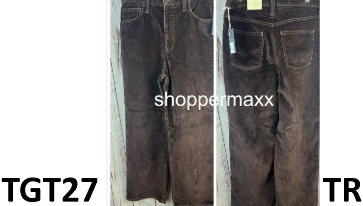 WOMEN'S HIGH-RISE CORDUROY WIDE LEG JEANS - UNIVERSAL THREAD, BROWN, SIZE 12