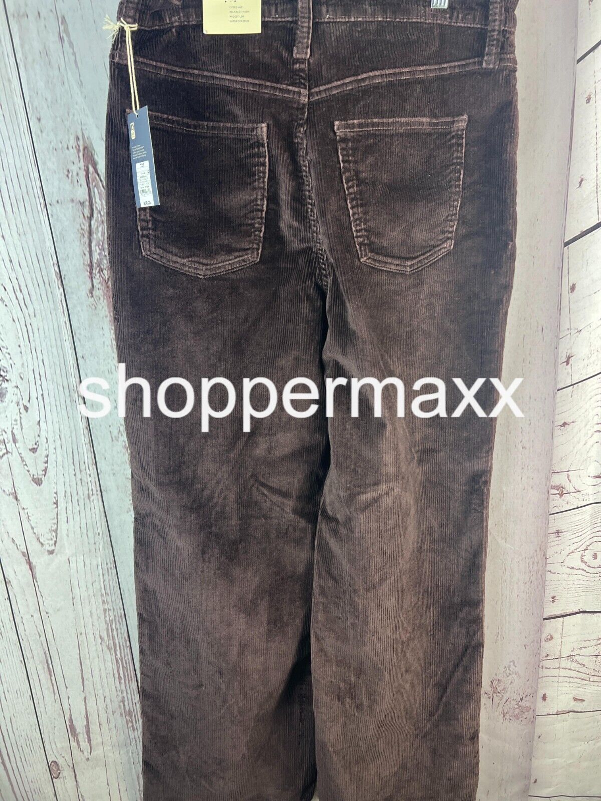 WOMEN'S HIGH-RISE CORDUROY WIDE LEG JEANS - UNIVERSAL THREAD, BROWN, SIZE 12