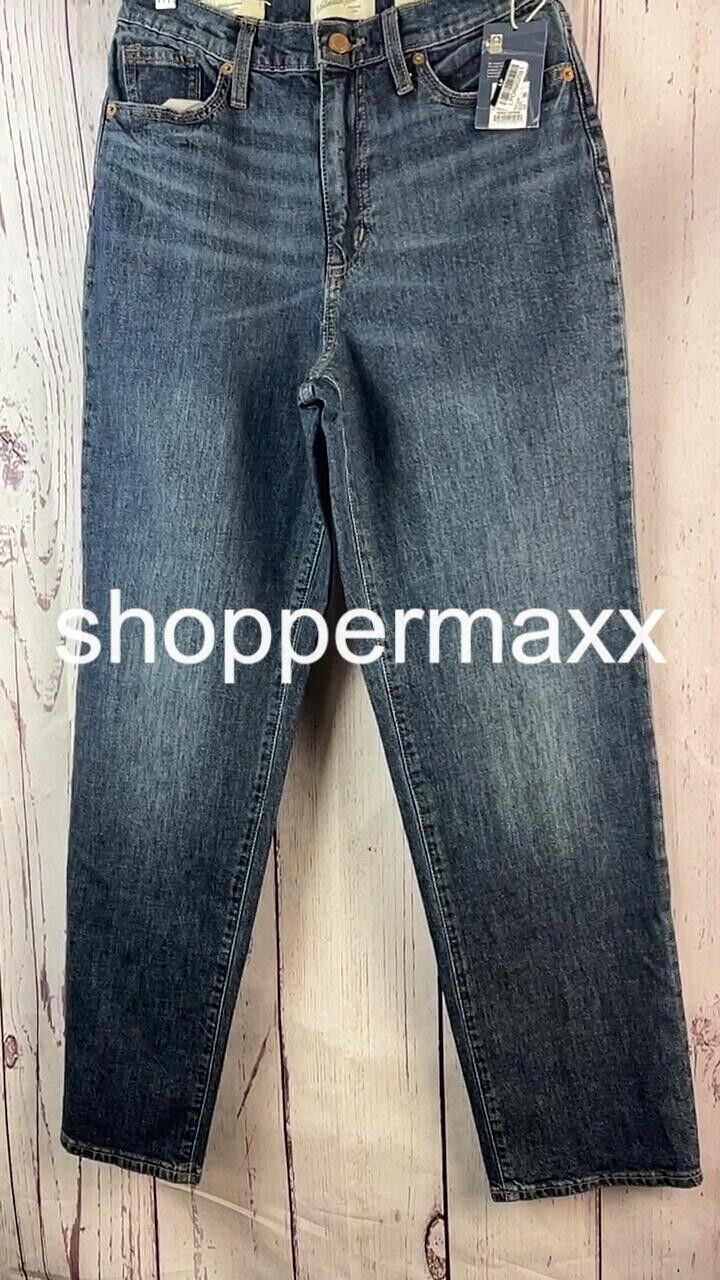 Women's High-Rise Vintage Straight Jeans - Universal Thread, Dark Blue, Size- 4