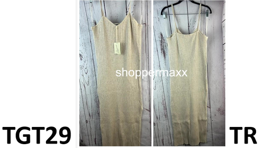 Women's Tank Maxi Sweater Dress - Universal Thread, Tan, Size- L