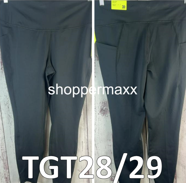 Women's Brushed Sculpt High-Rise Pocketed Leggings 28 UPF50+, Pocket Black, XXL