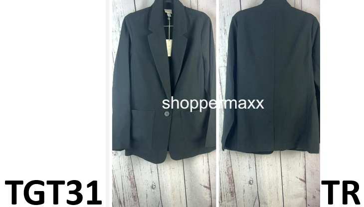 Women's Relaxed Fit Essential Blazer - A New Day, Black, Size Medium