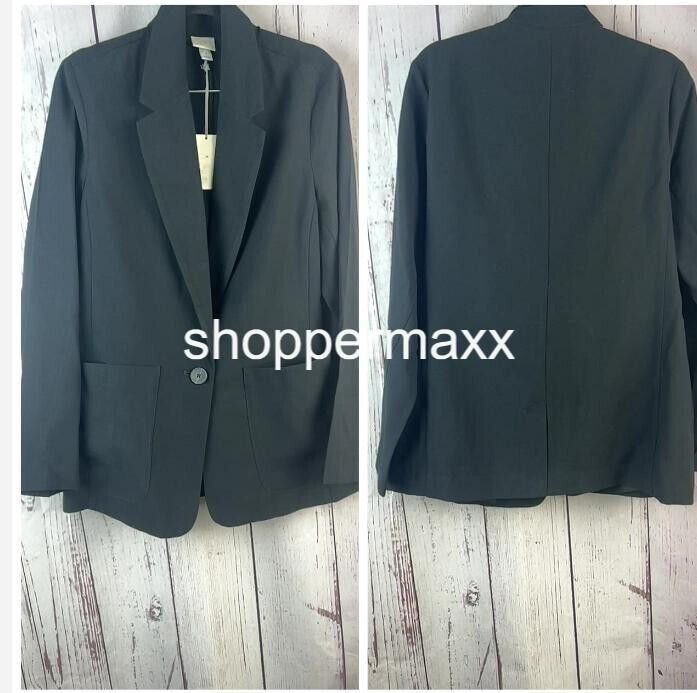 Women's Relaxed Fit Essential Blazer - A New Day, Black, Size Medium