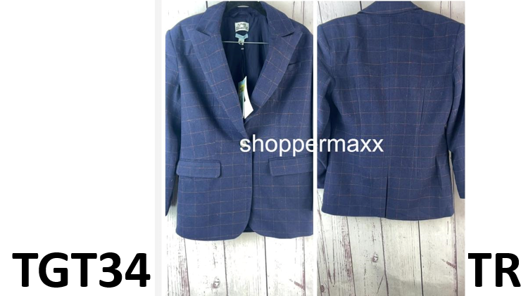 Women's Long Sleeve Prep Check Blazer-Future Collective with Reese Blutstein, S