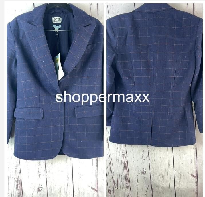 Women's Long Sleeve Prep Check Blazer-Future Collective with Reese Blutstein, S