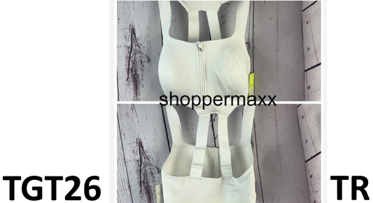 Women's Sculpt High Support Zip Front Sports Bra- All In Motion, White, Size 36D