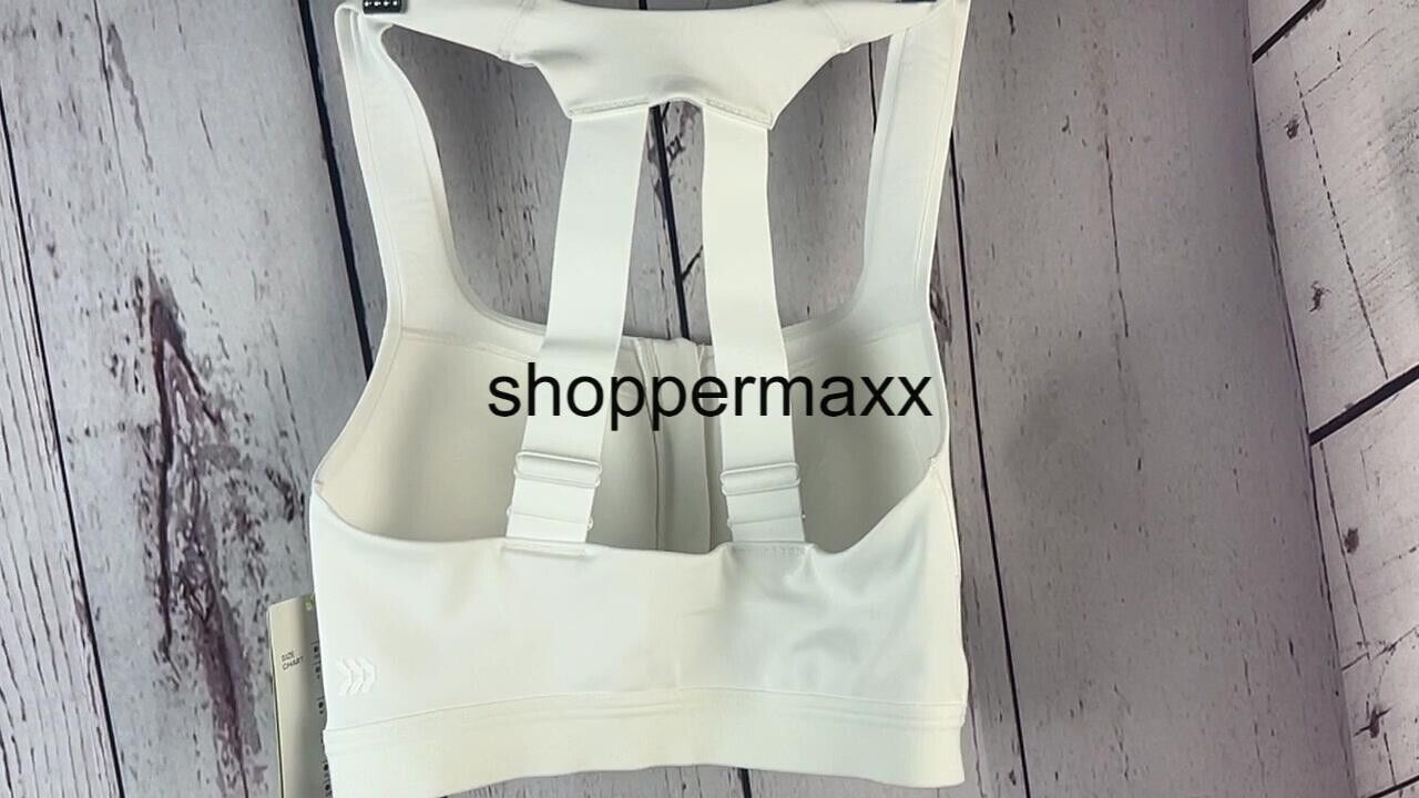 Women's Sculpt High Support Zip Front Sports Bra- All In Motion, White, Size 36D