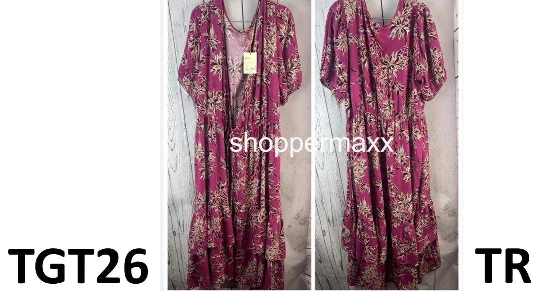 Women's Short Sleeve Wrap Dress - Knox Rose, Pink, Size XX-Large