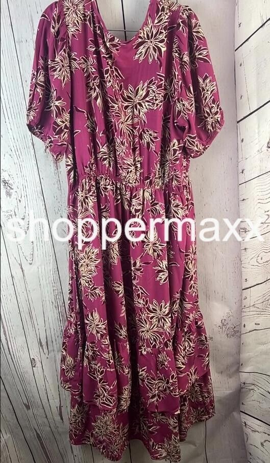 Women's Short Sleeve Wrap Dress - Knox Rose, Pink, Size XX-Large