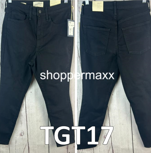 Women's High-Rise Skinny Jeans - Universal Thread, Color- BLACK, Size-8S