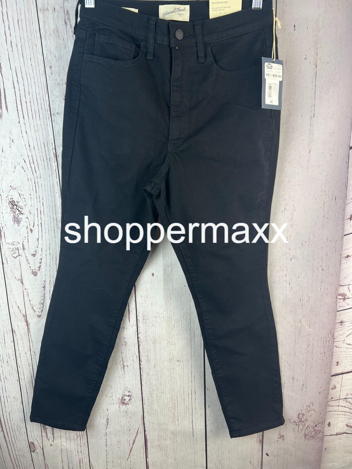 Women's High-Rise Skinny Jeans - Universal Thread, Color- BLACK, Size-8S