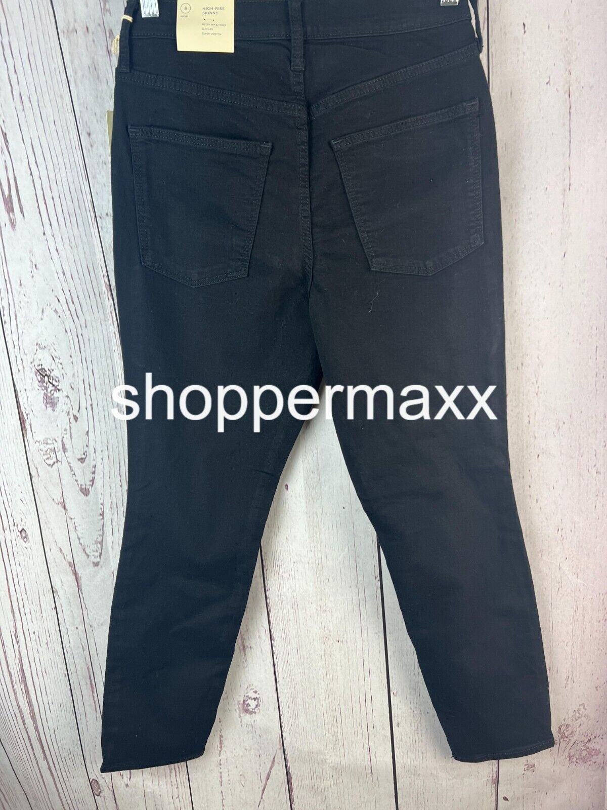 Women's High-Rise Skinny Jeans - Universal Thread, Color- BLACK, Size-8S