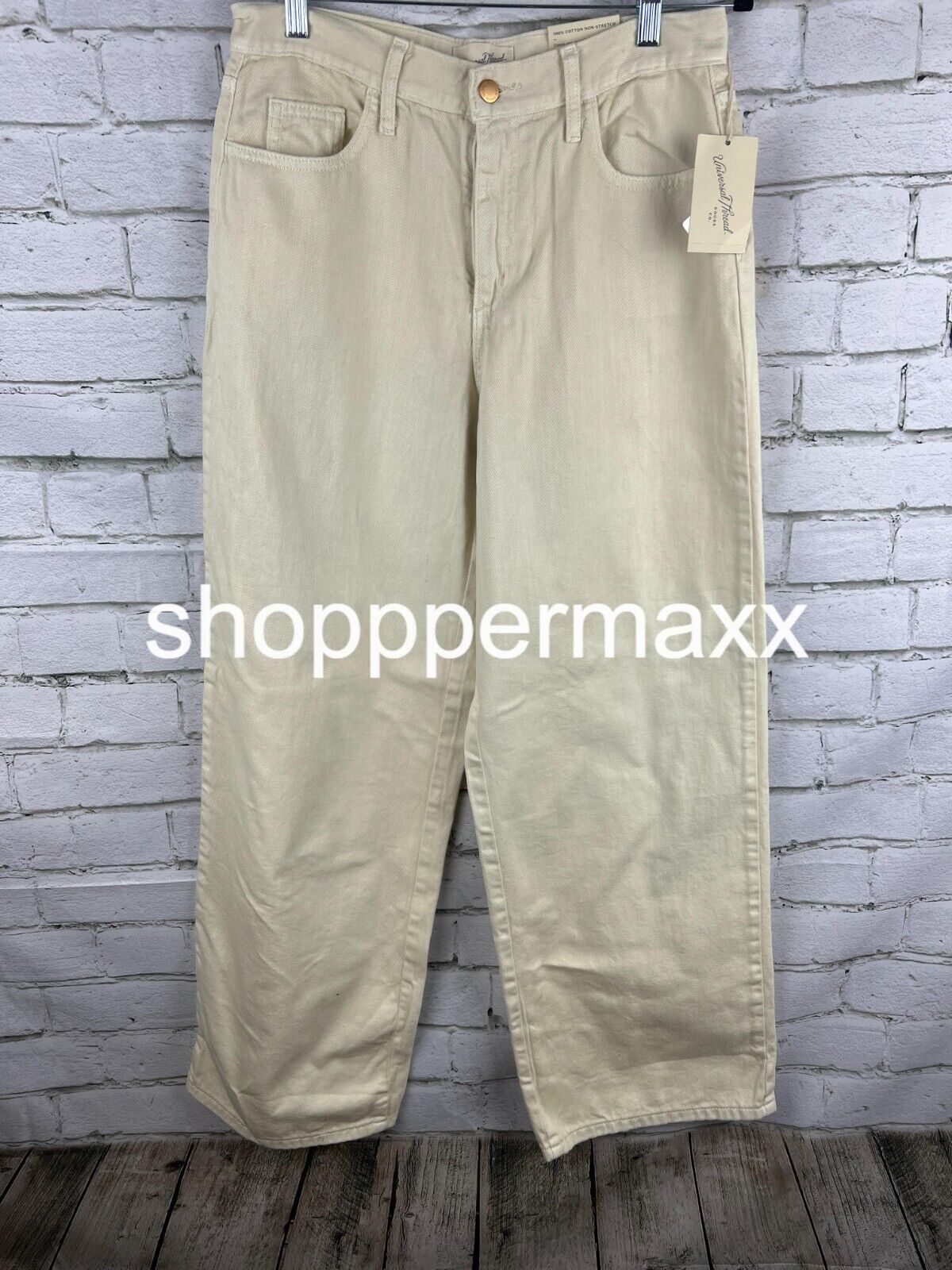 Women's High-Rise Wide Leg Jeans - Universal Thread, Off-White, Size 8