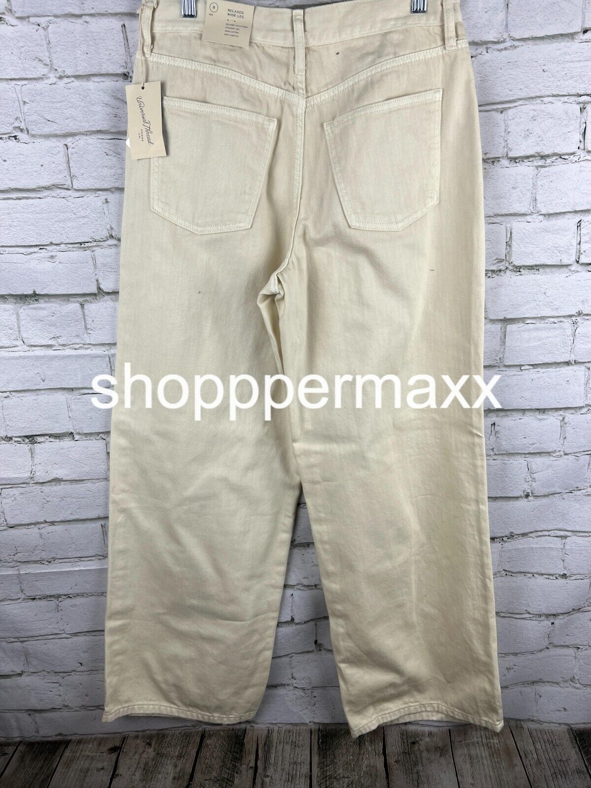 Women's High-Rise Wide Leg Jeans - Universal Thread, Off-White, Size 8
