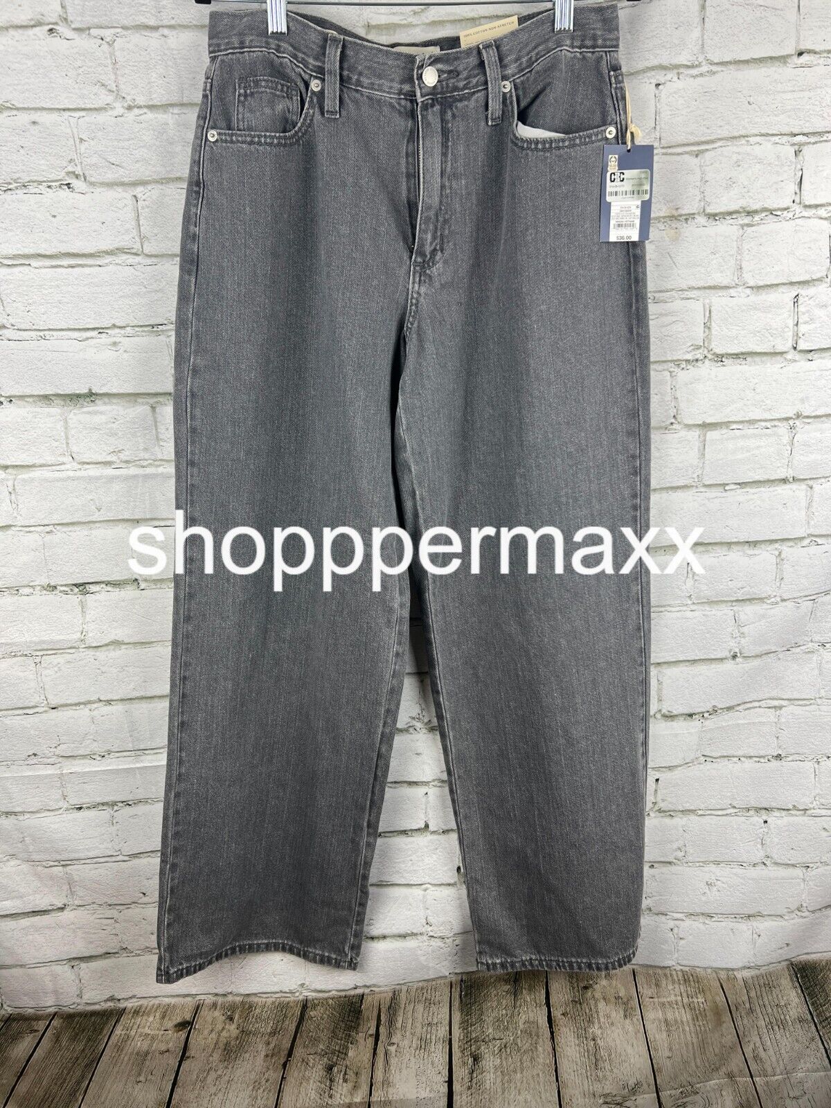 Women's High-Rise Wide Leg Jeans - Universal Thread, Gray Wash, Size 8