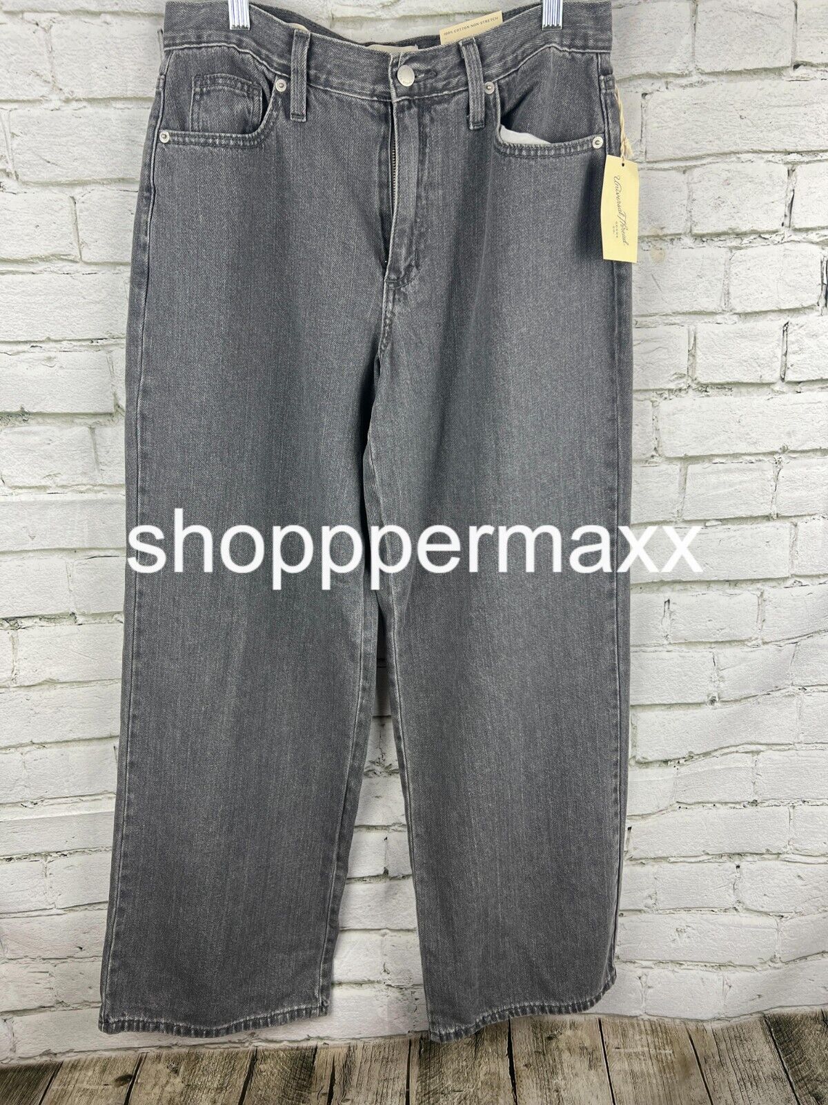 Women's High-Rise Wide Leg Jeans - Universal Thread, Gray Wash, Size 8