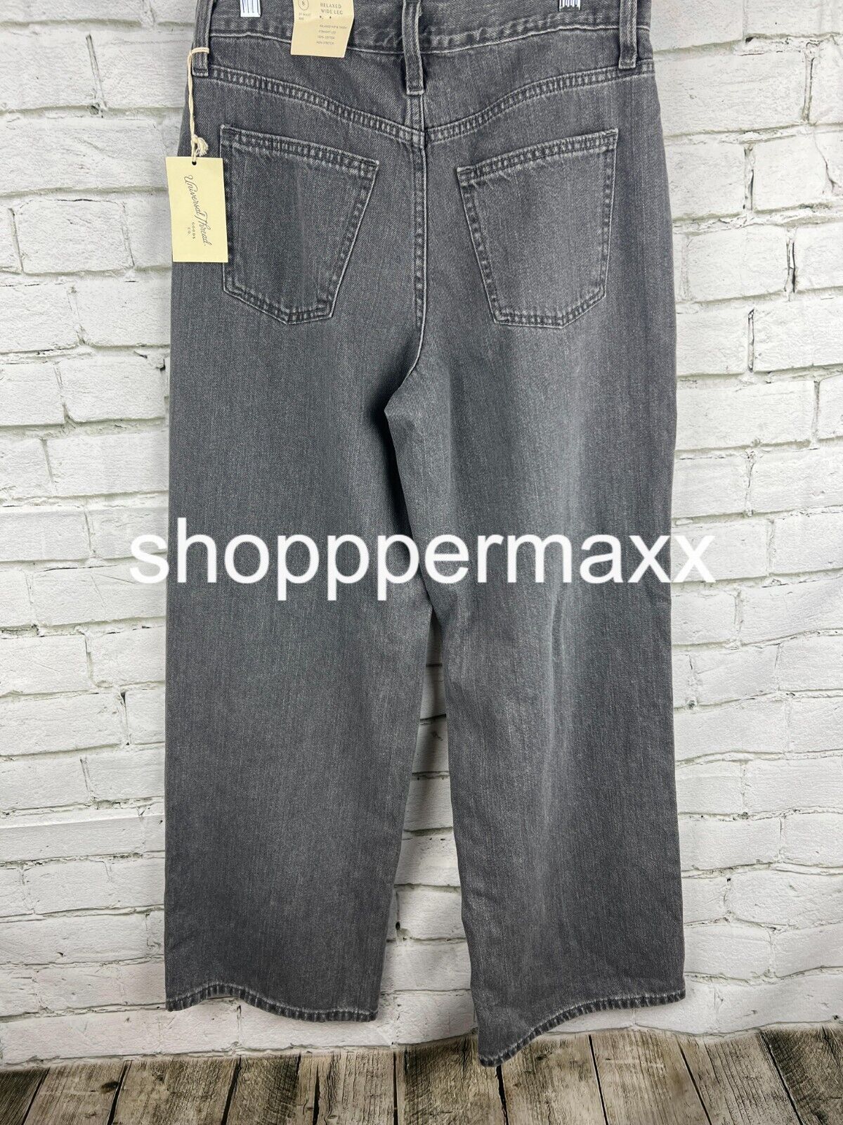 Women's High-Rise Wide Leg Jeans - Universal Thread, Gray Wash, Size 8