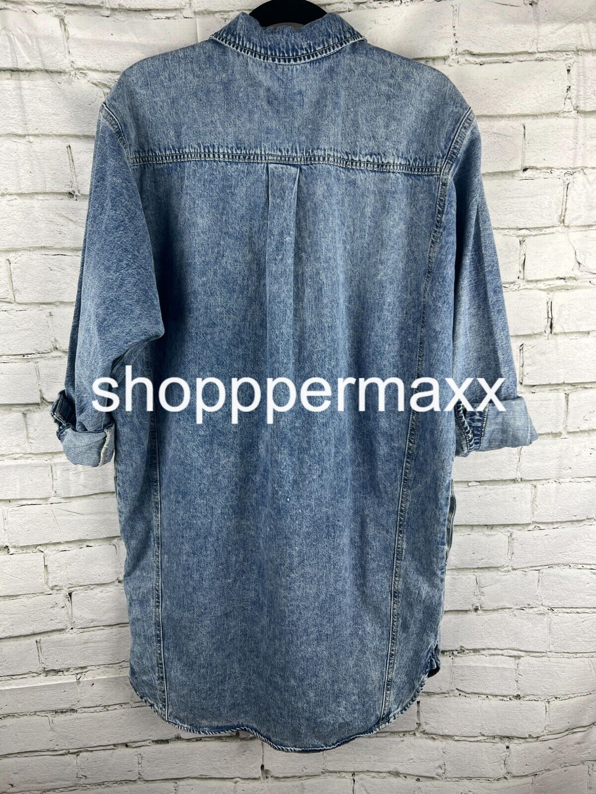 Women's Long Sleeve Denim Mini Shirtdress - Universal Thread, Blue, Small