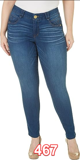 Democracy Women's Plus Size Ab Solution Jegging Blue 14W