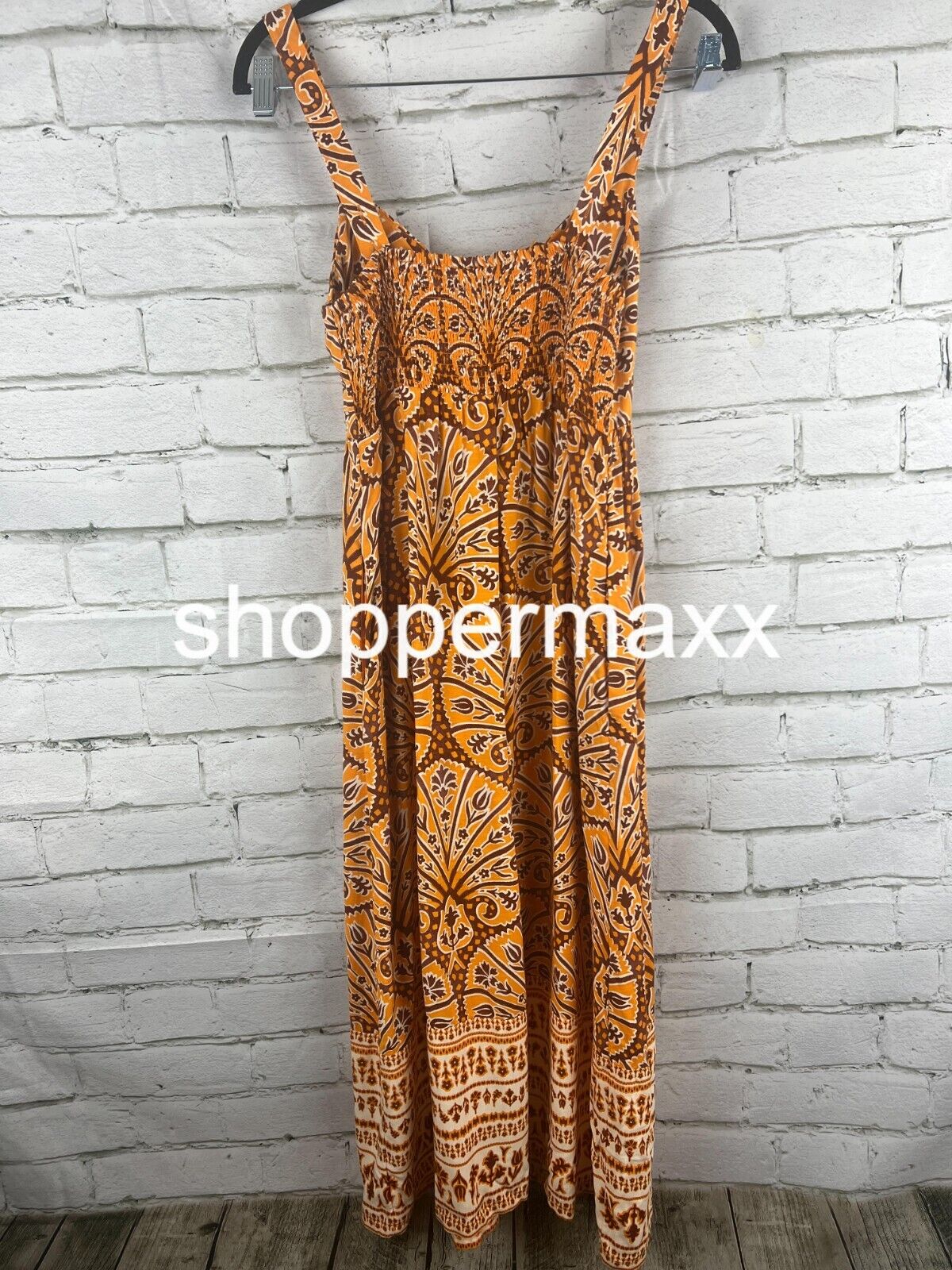 Women's Wide Strap Sleeveless A-Line Dress - Knox Rose, Coral Orange Floral, XS