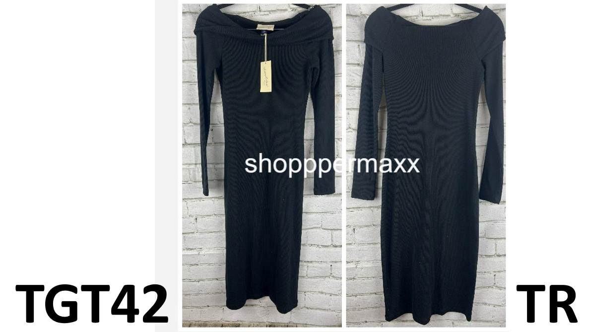 Women's Long Sleeve Midi Bodycon Dress - Universal Thread, Black, Size X-Small