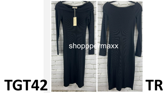 Women's Long Sleeve Midi Bodycon Dress - Universal Thread, Black, Size X-Small