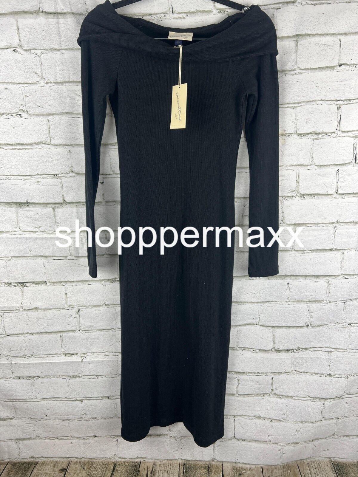 Women's Long Sleeve Midi Bodycon Dress - Universal Thread, Black, Size X-Small