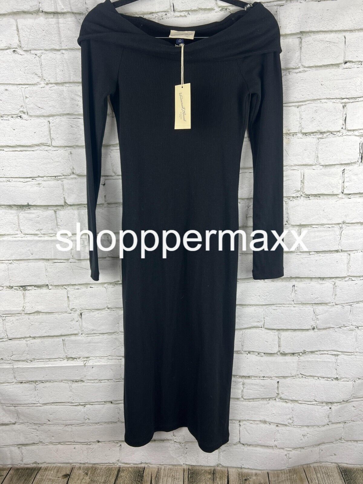 Women's Long Sleeve Midi Bodycon Dress - Universal Thread, Black, Size X-Small
