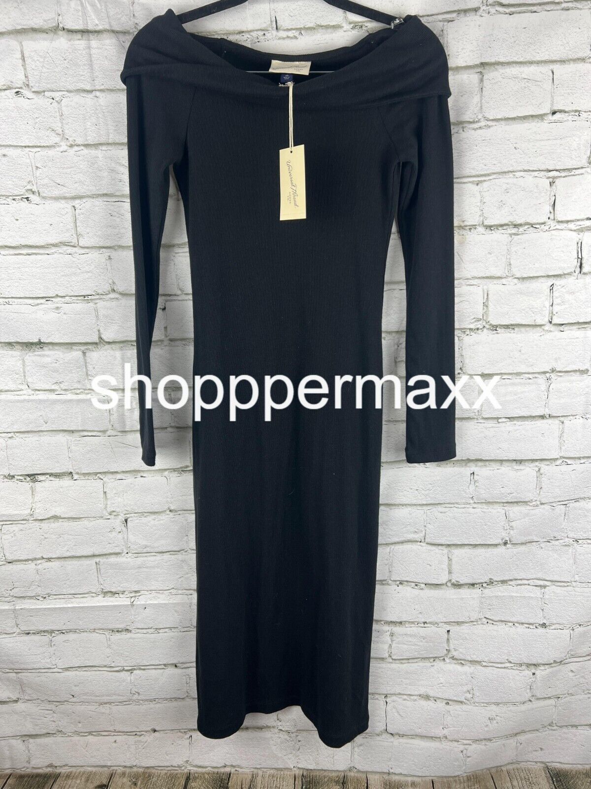 Women's Long Sleeve Midi Bodycon Dress - Universal Thread, Black, Size X-Small