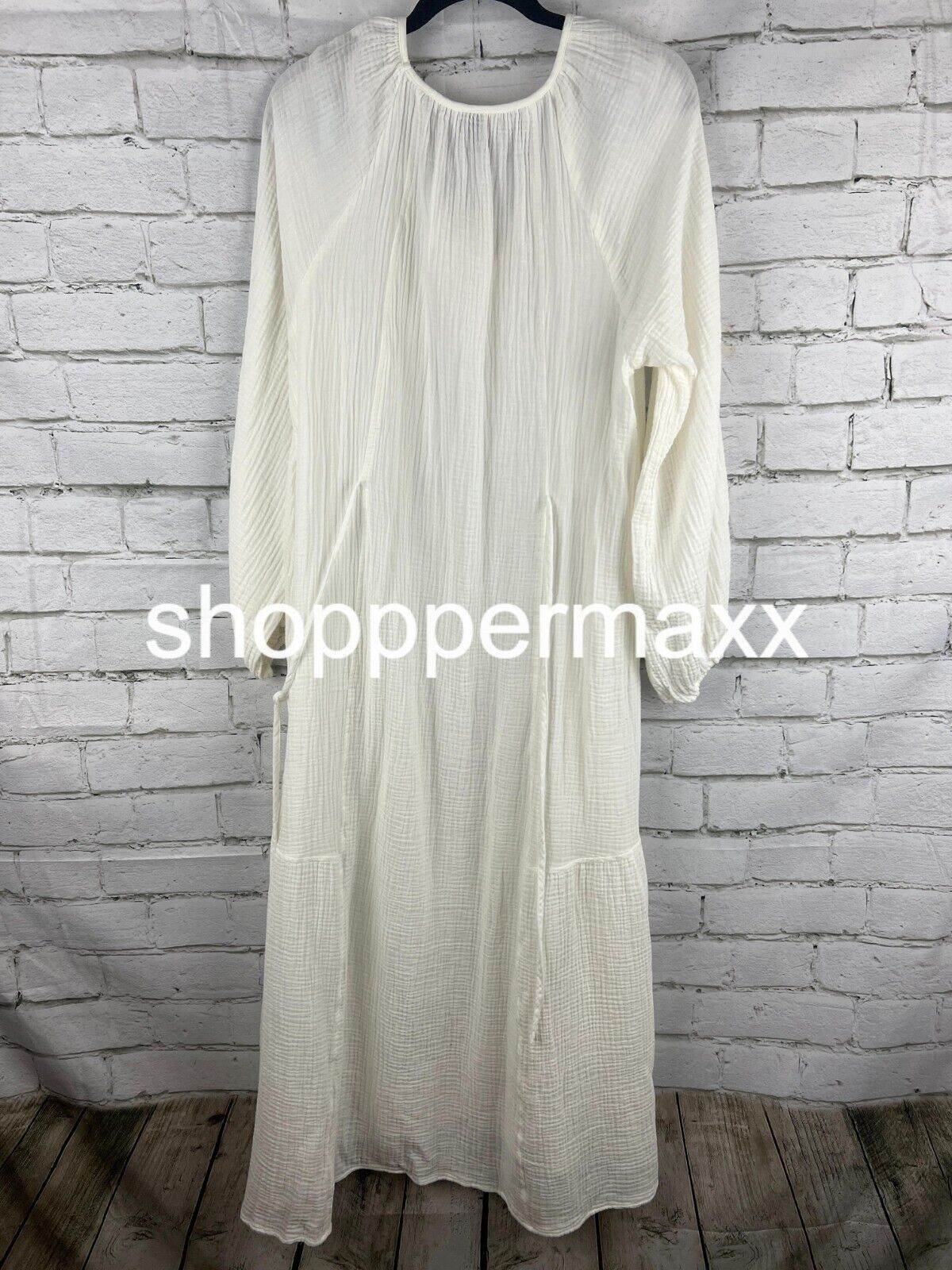 Women's Balloon Long Sleeve Midi A-Line Dress - Universal Thread, White, X-Small