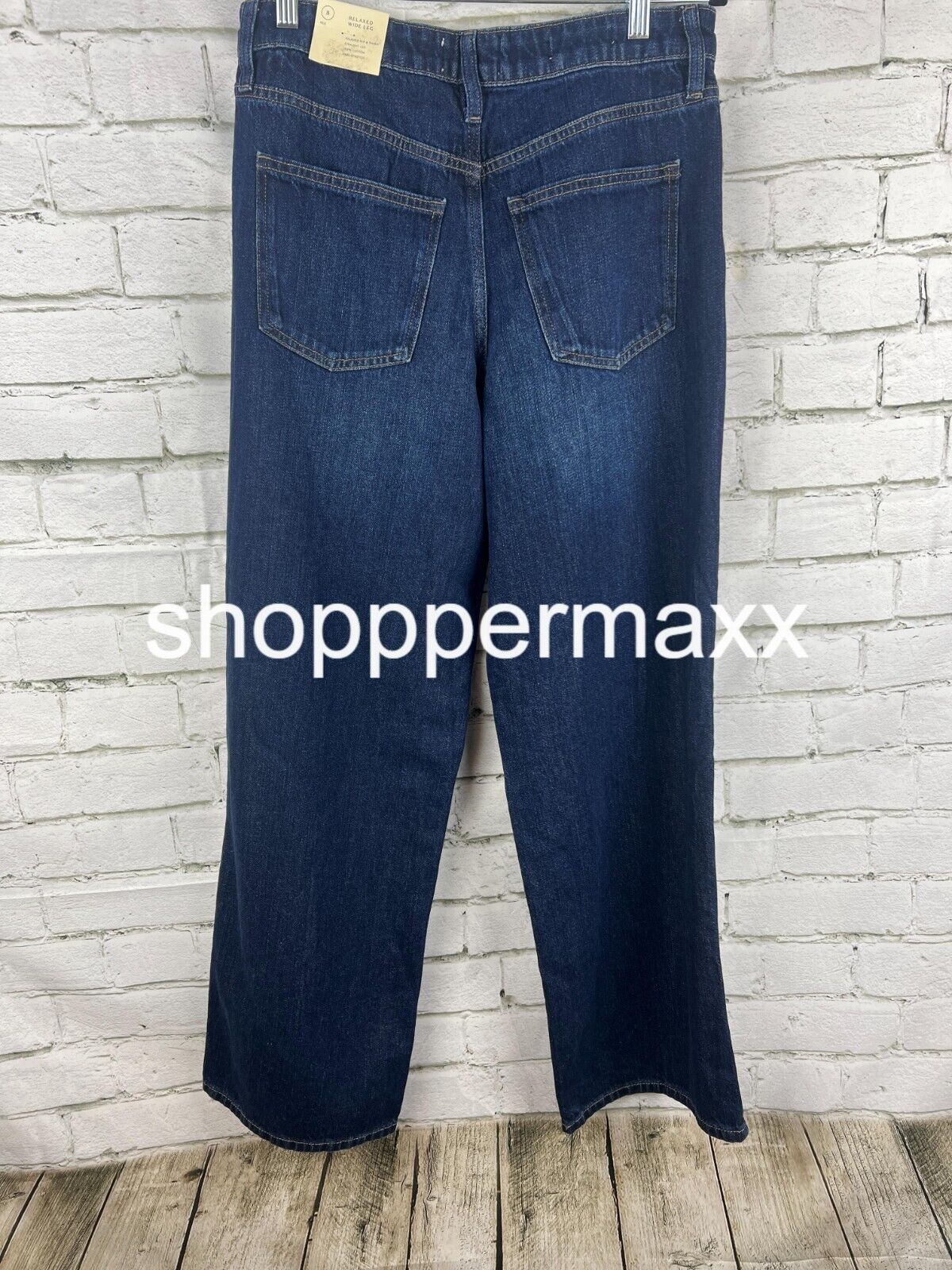 Women's High-Rise Wide Leg Jeans - Universal Thread, Dark Blue, 8 Regular