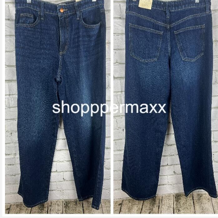 Women's High-Rise Wide Leg Jeans - Universal Thread, Dark Blue, 8 Regular