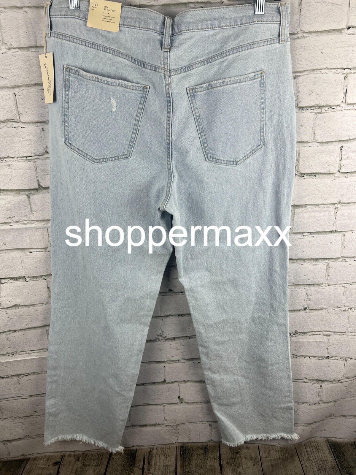 Women's Mid-Rise 90's Baggy Jeans - Universal Thread, Light Wash, Size 16