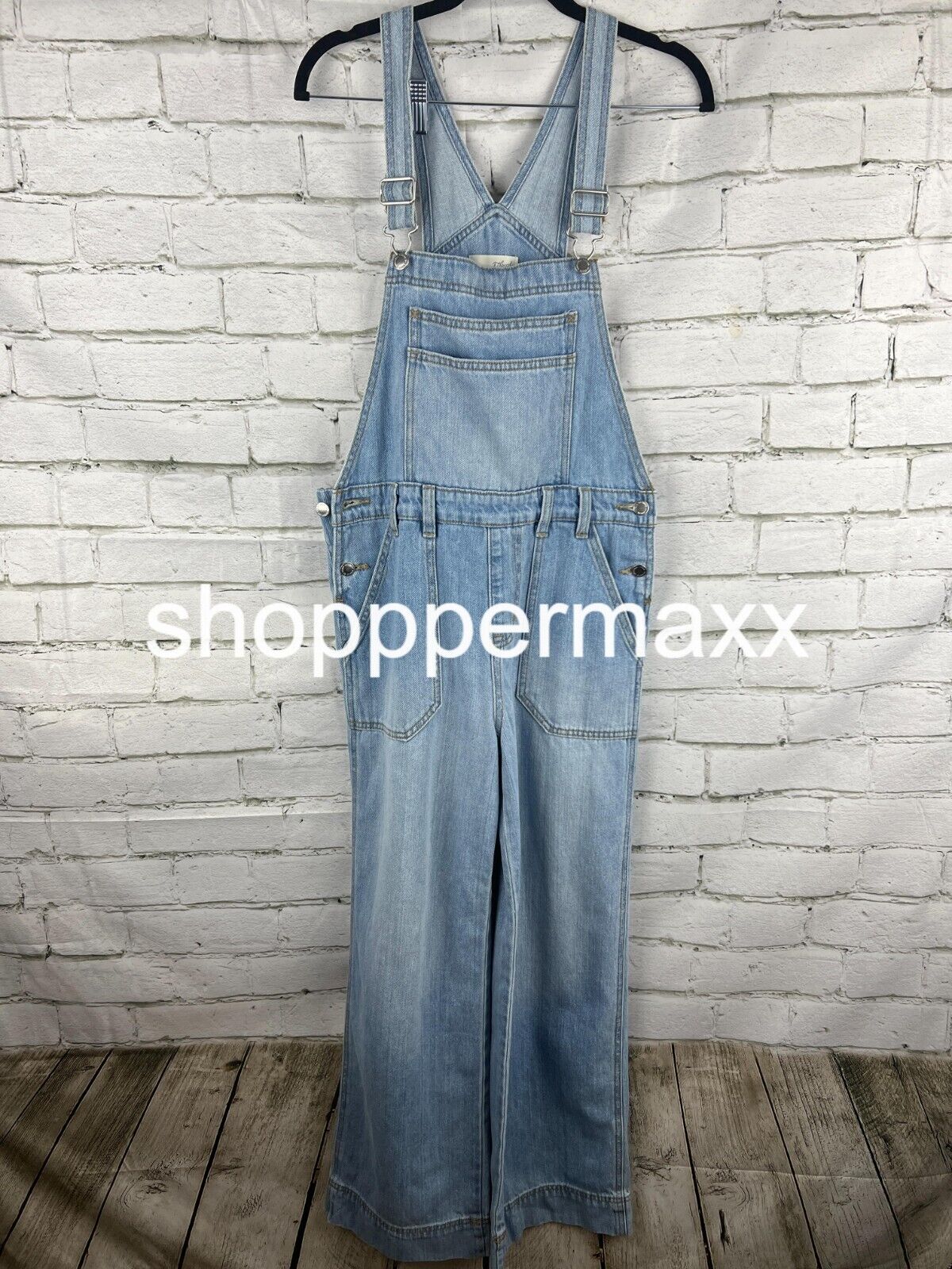 Women's Wide Leg Denim Overalls - Universal Thread, Light Wash, 2