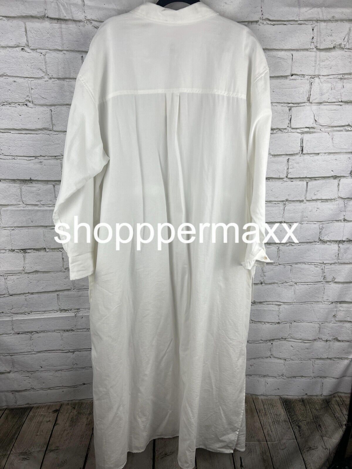 Women's Long Sleeve Cinch Waist Maxi Shirtdress - Universal Thread, White, XL