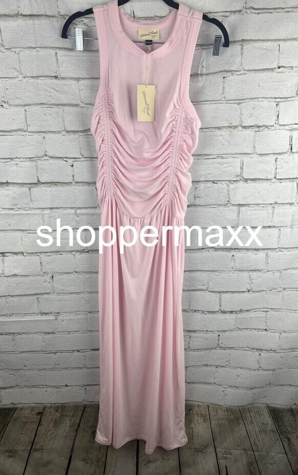 Women's Knit Midi Ruched Dress - Universal Thread, Pink, Size Small