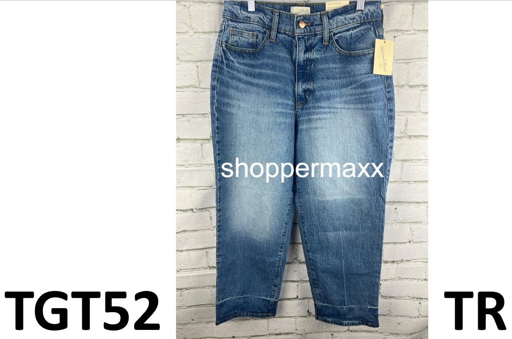 WOMEN SUPER-HIGH RISE VINTAGE STRAIGHT JEANS-UNIVERSAL THREAD MEDIUM WASH 10/30S