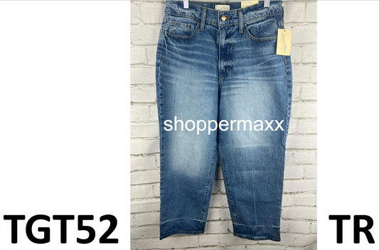 WOMEN SUPER-HIGH RISE VINTAGE STRAIGHT JEANS-UNIVERSAL THREAD MEDIUM WASH 10/30S