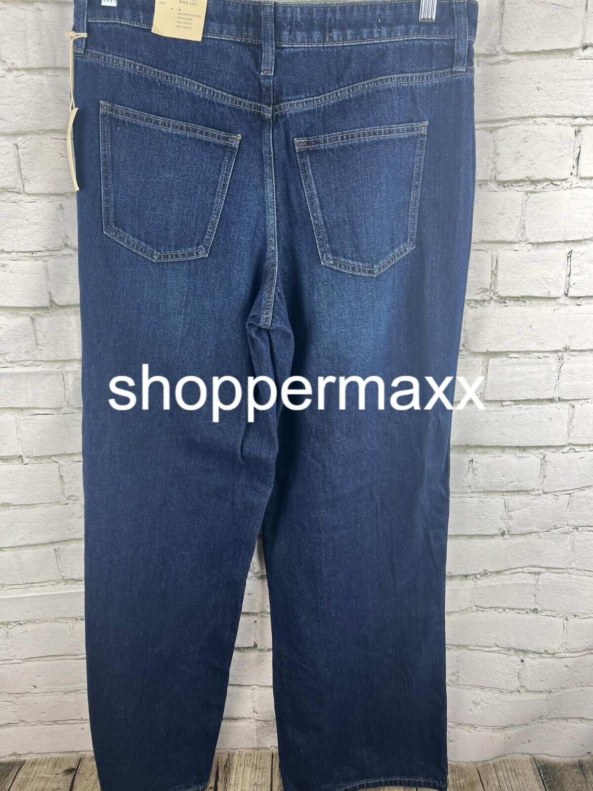 Women's High-Rise Wide Leg Jeans - Universal Thread, Dark Wash, Size 12 Long