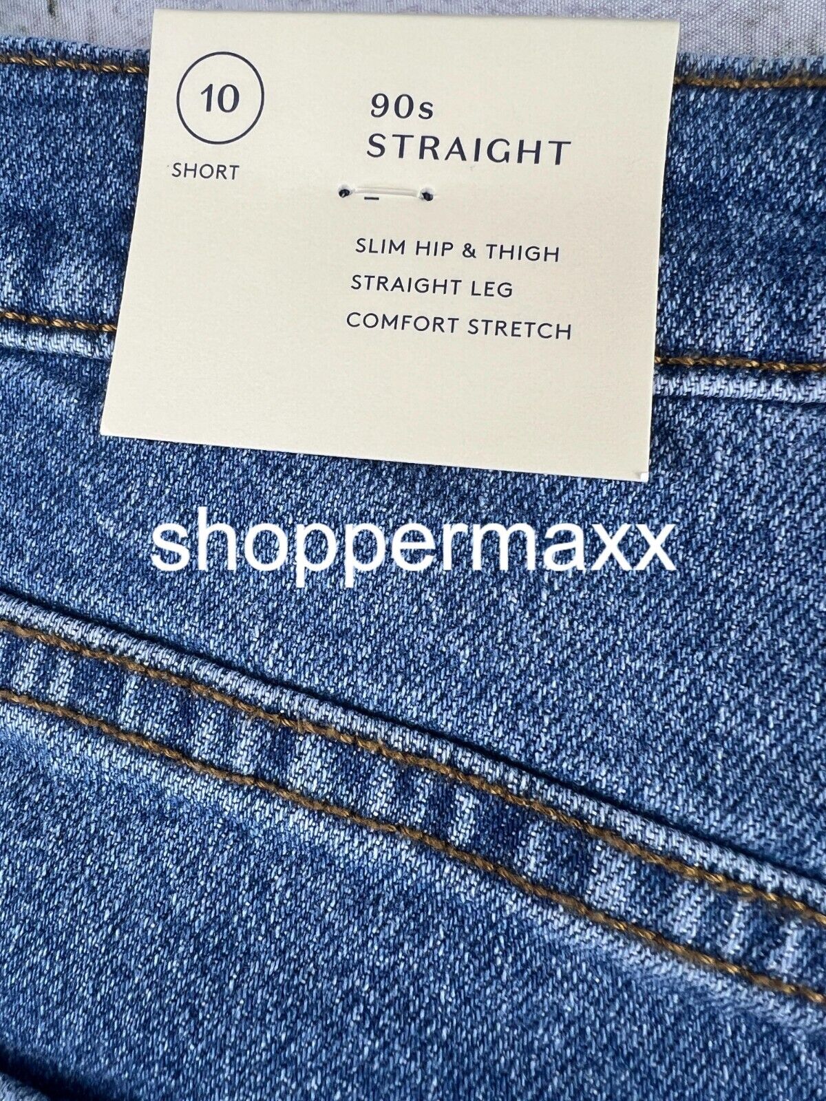 Women High-Rise 90's Distressed Straight Jeans- Universal Thread Medium Wash 10S