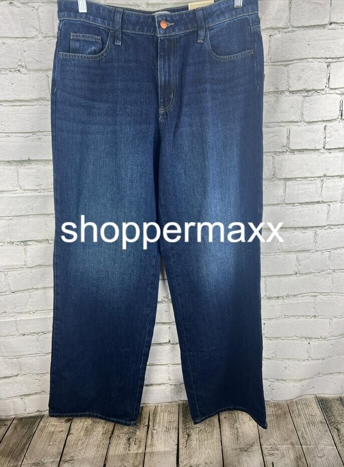 Women's High-Rise Wide Leg Jeans - Universal Thread, Dark Wash, Size 12 Long