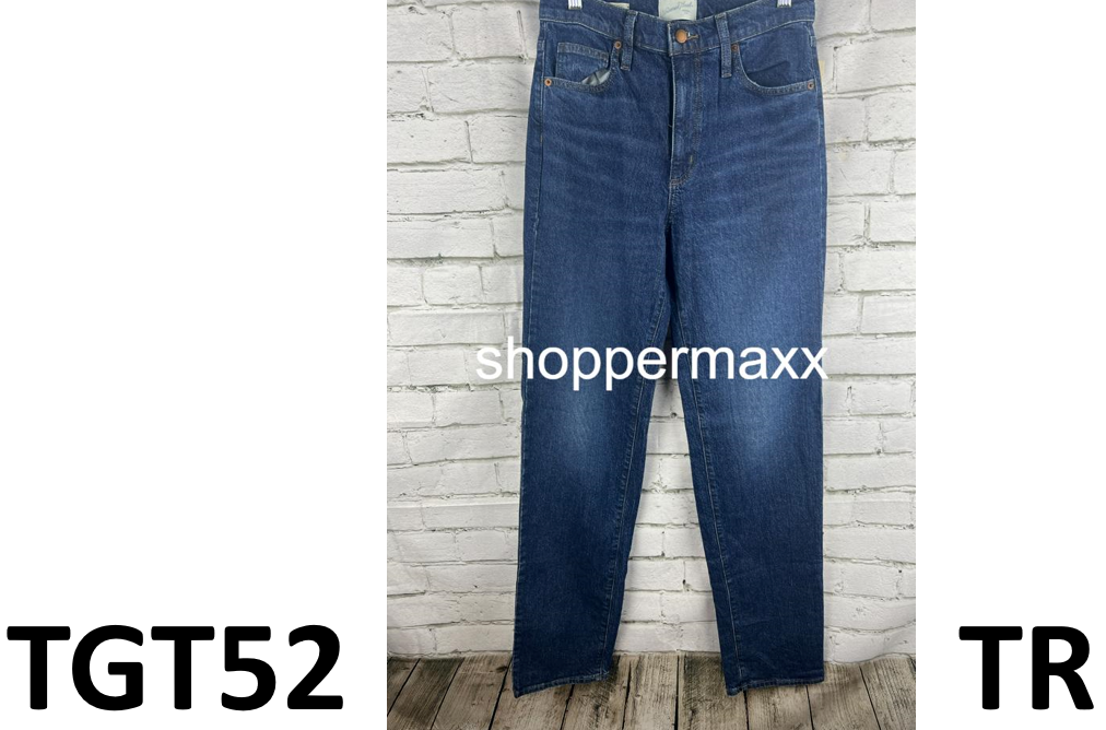WOMEN'S HIGH-RISE 90'S STRAIGHT JEANS - UNIVERSAL THREAD DARK WASH 10 SHORT