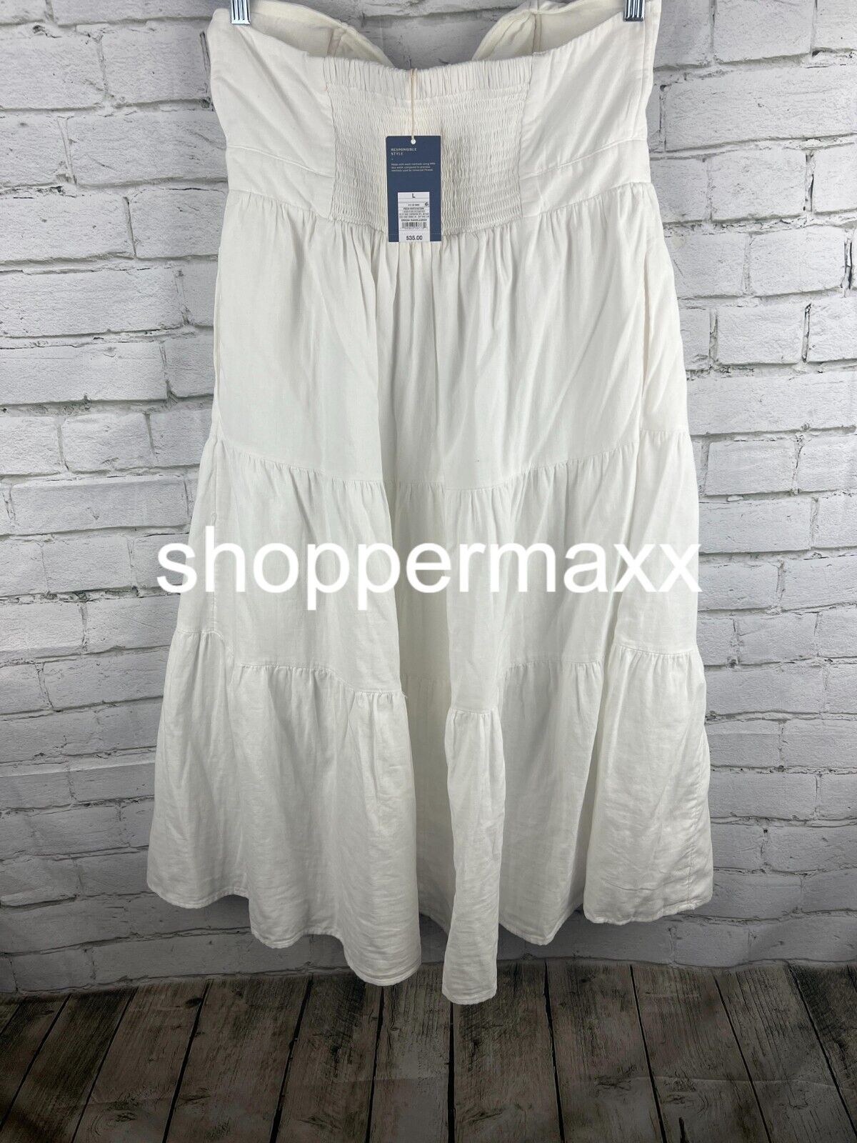 Women's Strapless Sundress - Universal Thread, White, Large