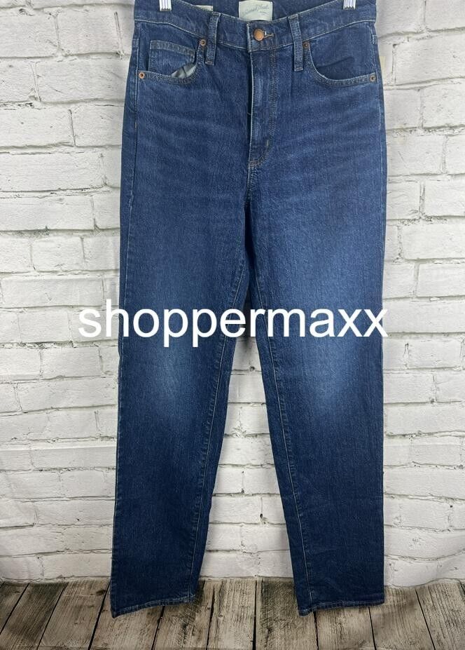 WOMEN'S HIGH-RISE 90'S STRAIGHT JEANS - UNIVERSAL THREAD DARK WASH 10 SHORT