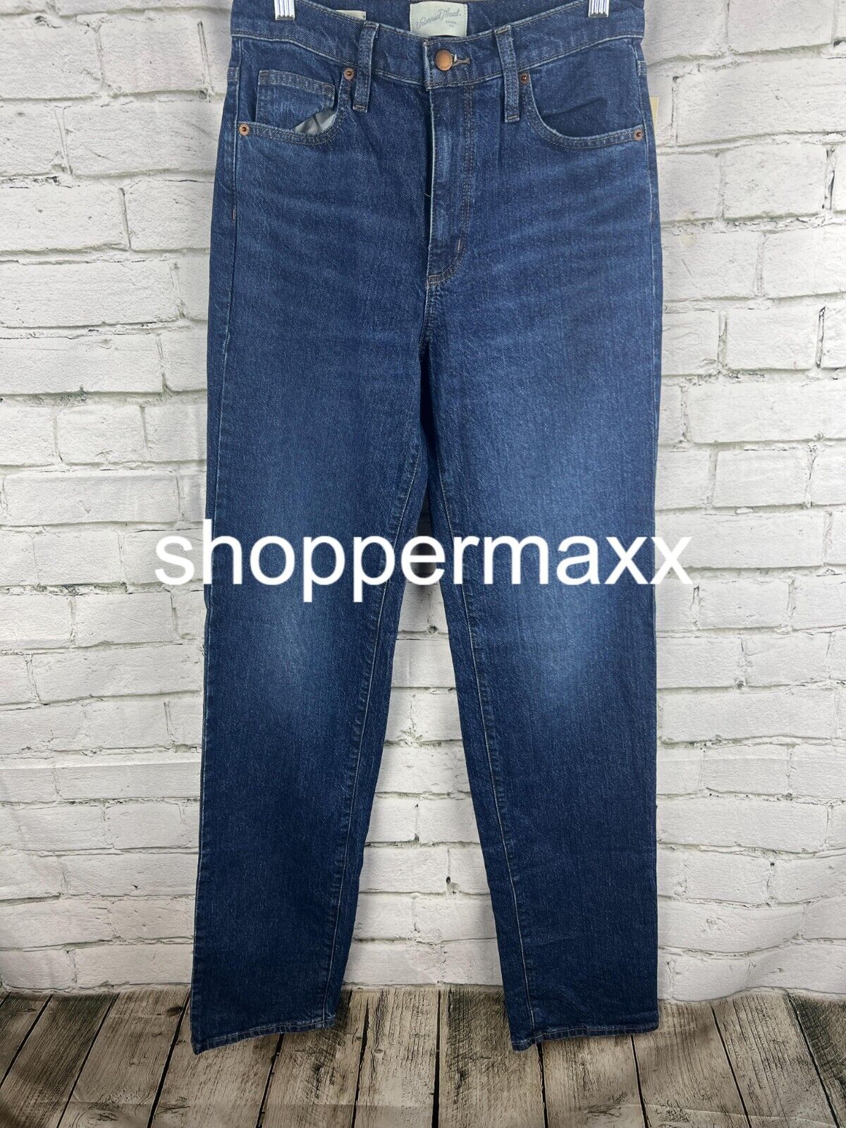 WOMEN'S HIGH-RISE 90'S STRAIGHT JEANS - UNIVERSAL THREAD DARK WASH 6 LONG