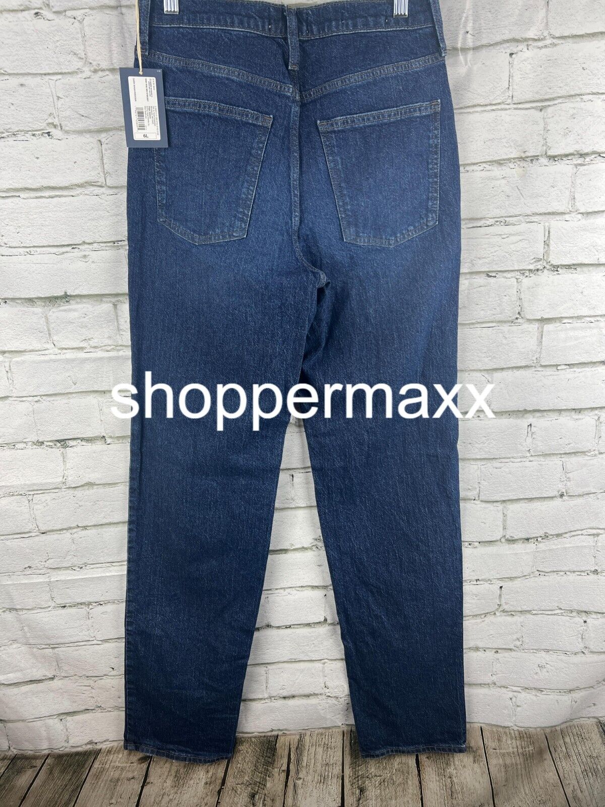 WOMEN'S HIGH-RISE 90'S STRAIGHT JEANS - UNIVERSAL THREAD DARK WASH 6 LONG
