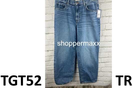 WOMEN'S MID-RISE 90'S BAGGY JEANS - UNIVERSAL THREAD, MEDIUM WASH, 10 SHORT