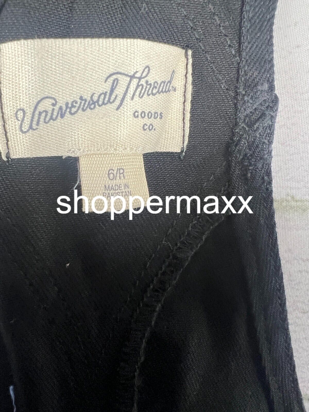 Women's 90's Slim Denim Overalls - Universal Thread, Black, Size 6