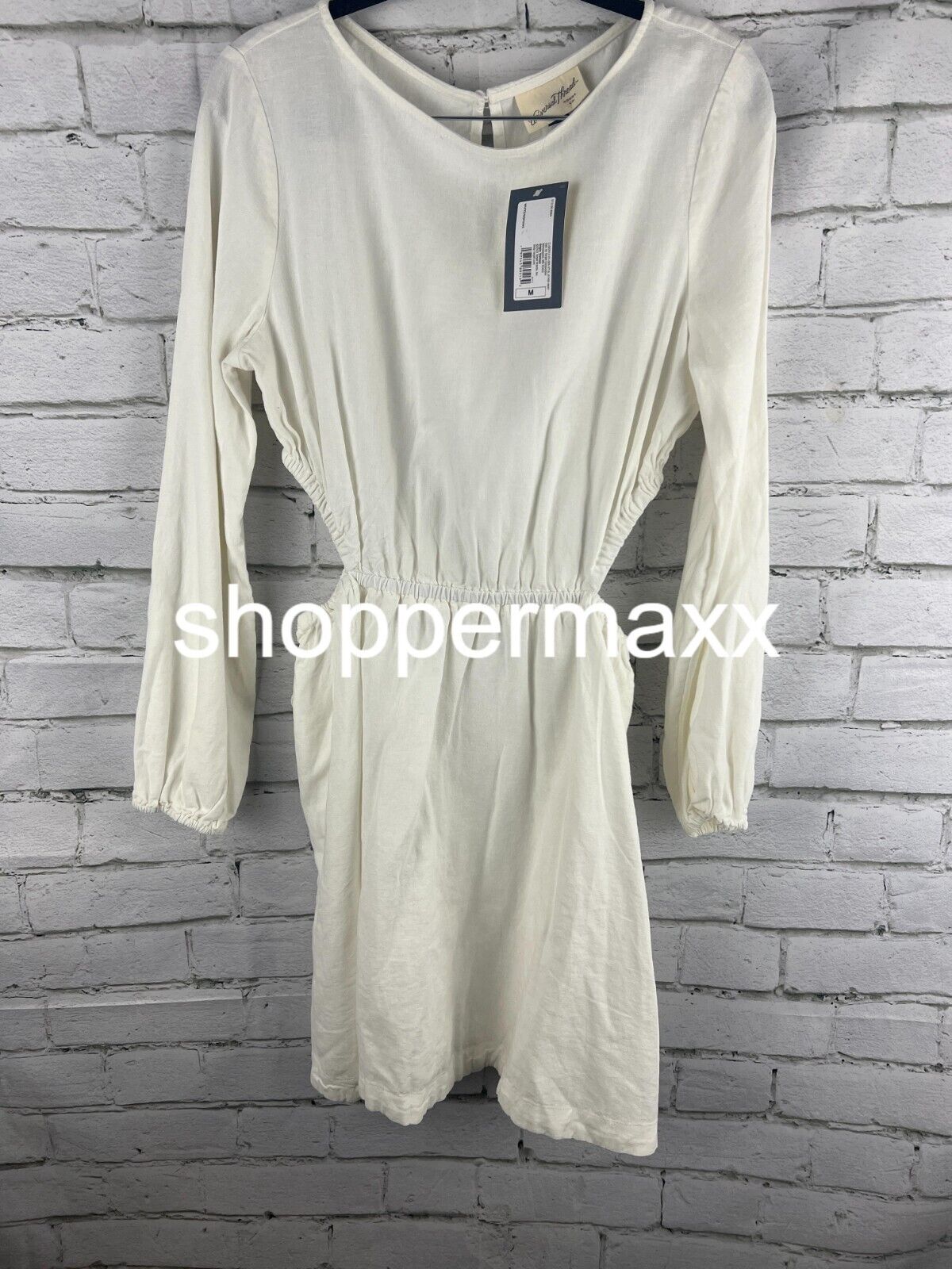 Women's Balloon Long Sleeve Mini A-Line Dress - Universal Thread, White, Medium