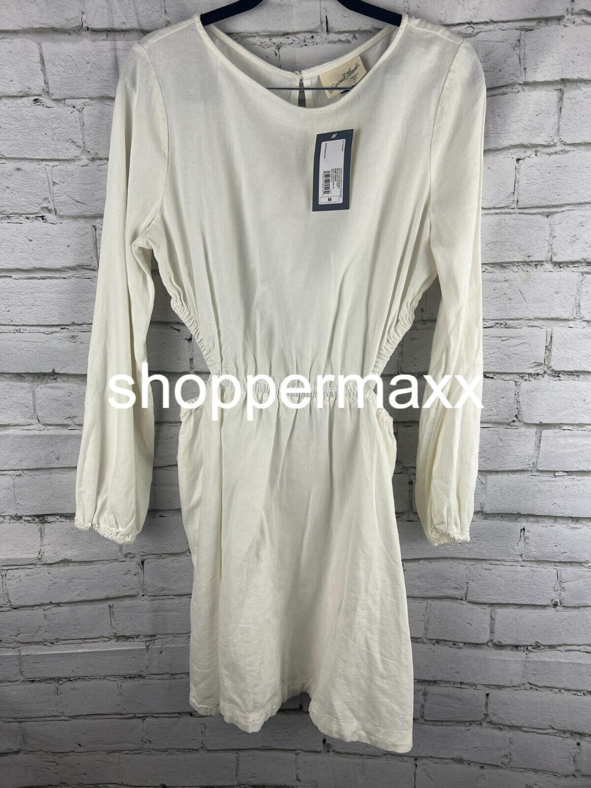 Women's Balloon Long Sleeve Mini A-Line Dress - Universal Thread, White, Medium